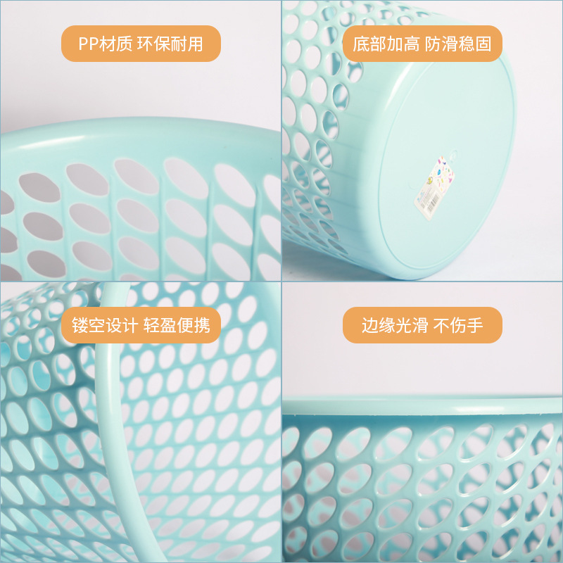Wholesale of simple bathroom and living room plastic trash cans, hollowed-out garbage baskets and paper baskets for household use, high appearance level wholesale Application Scenario