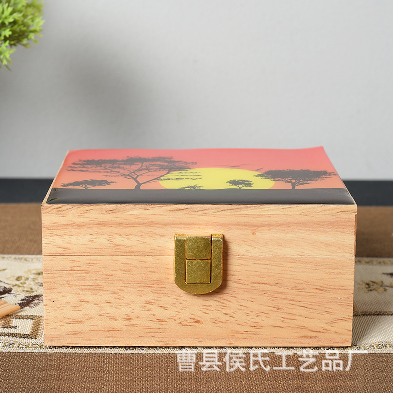 Wholesale of creative wooden snuff bottle flip lid storage, commemorative medal packaging, wooden box and gift box Specification drawing