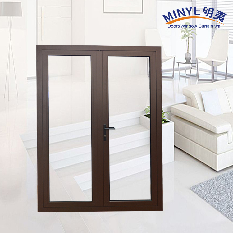 门窗工厂断桥铝合金入户门客厅庭院隔断玻璃平开门定制