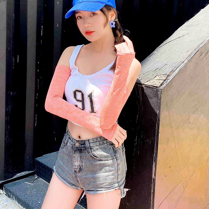 Ice silk sleeve sleeves, sun protection sleeve sleeves, outdoor cycling, sports, summer outings, cool travel, fishing, basketball, men and women Specification image