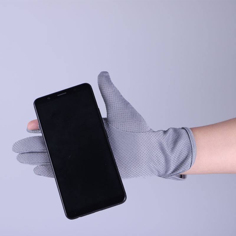 Factory direct sales of new 8201 women's work polyester antibacterial cycling, UV-resistant, anti-slip, breathable and sun-protective gloves details Picture