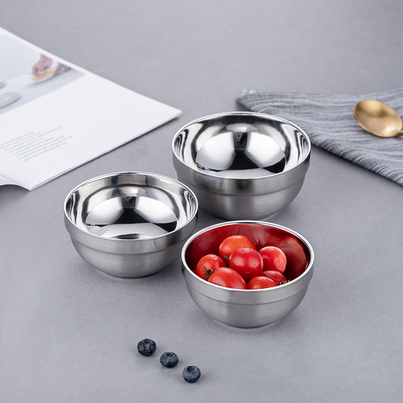 Non-magnetic stainless steel Korean platinum bowl, lily bowl, heat-insulating rice bowl, kindergarten cafeteria bowl, multiple specifications of gifts details Picture