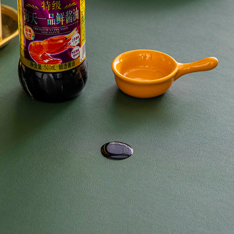 Leather Table Mat Waterproof, Oil-Proof, No-Wash Tablecloth Wholesale Rectangular Table Cloth Tpu Table Mat Anti-Hot Coffee Table Mat details Picture