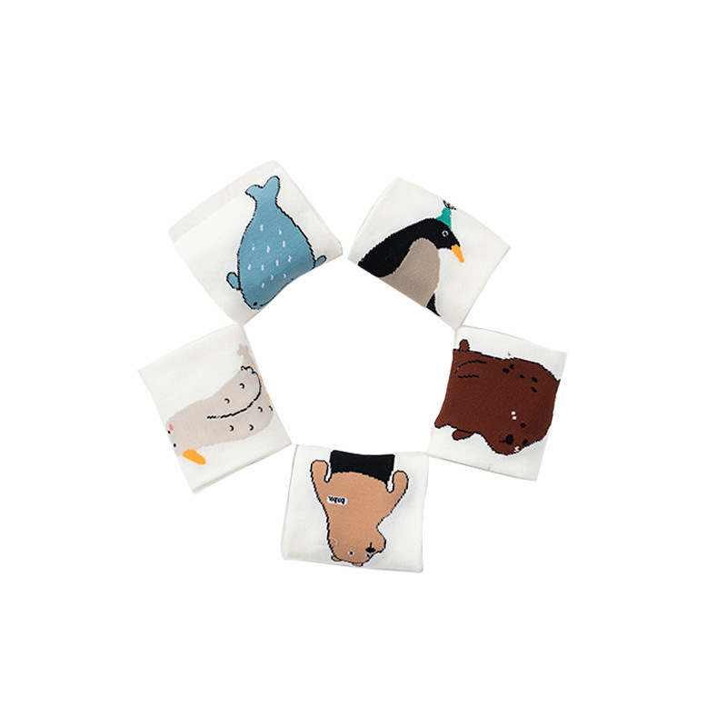 Sock stall, one-piece consignment for girls, cartoon cute animal socks, short socks, cotton socks, four-season women's socks, spring and summer styles, medium socks for girls, Korean version, one-piece consignment Item Picture