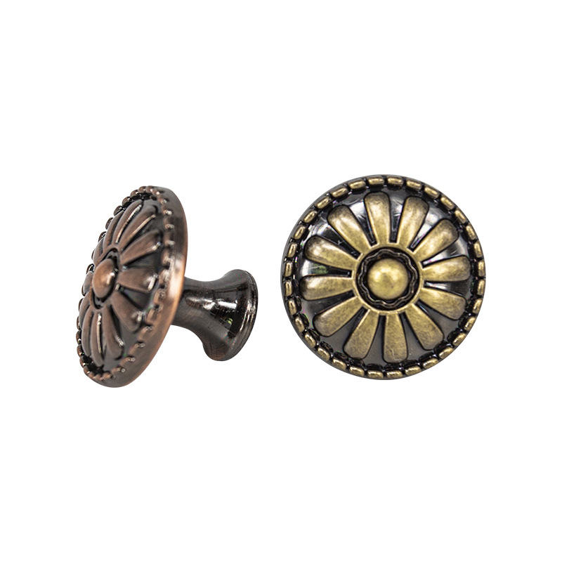 Retro Daisy single-hole handle, modern and simple furniture, cabinet handle, drawer, wardrobe door decorative handle Item Picture