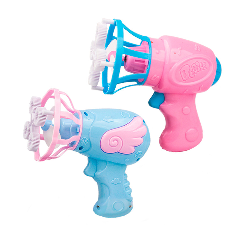 Electric fan bubble gun, children's bubble machine, fully automatic bubble blowing toy, one piece, consignment with free shipping Item Picture
