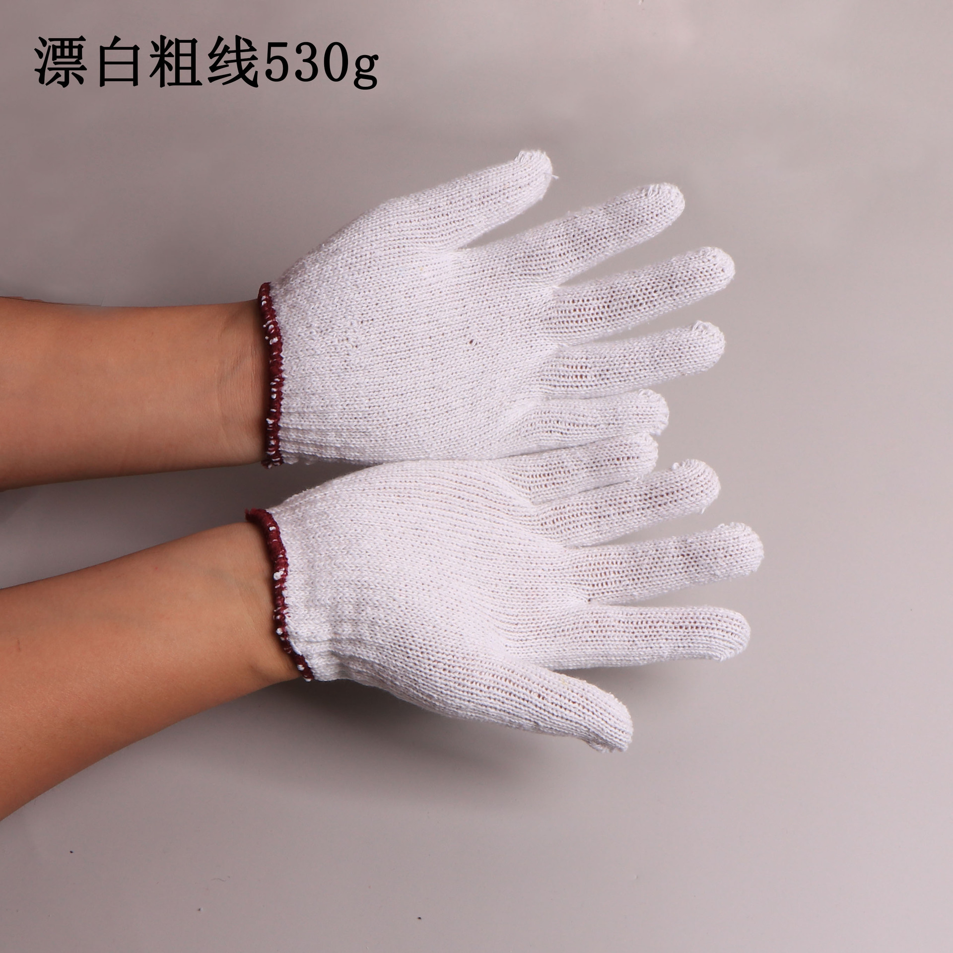 【 Factory 】 Wear-resistant labor protection gloves for winter use, thick and thin white cotton yarn, cotton thread, nylon, men working on construction sites details Picture