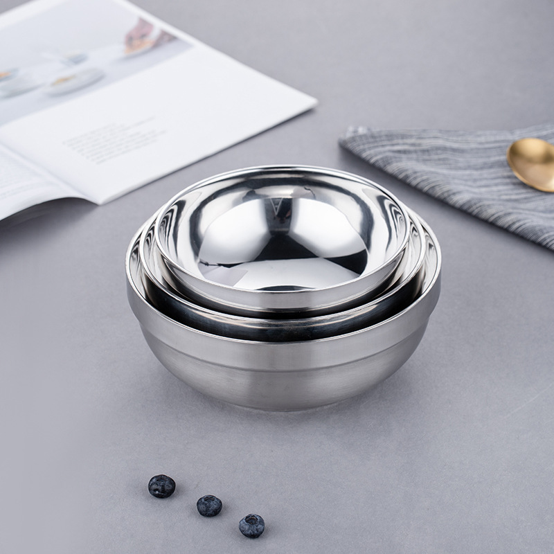Non-magnetic stainless steel Korean platinum bowl, lily bowl, heat-insulating rice bowl, kindergarten cafeteria bowl, multiple specifications of gifts Specification image
