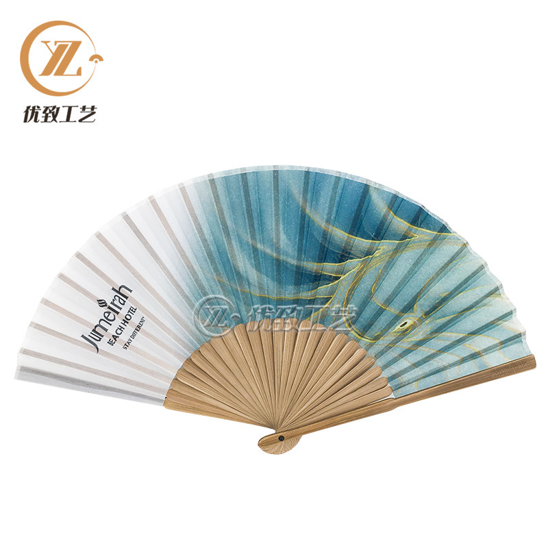 国潮精美折叠折扇竹制手柄扇子便携折叠扇古风扇子竹骨扇创意礼品批发