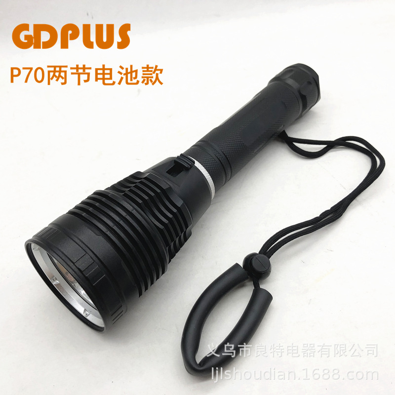 The 2020 new P50 and P70 high-intensity professional diving deep-sea operation patrol aluminum alloy flashlight is extremely bright details Picture