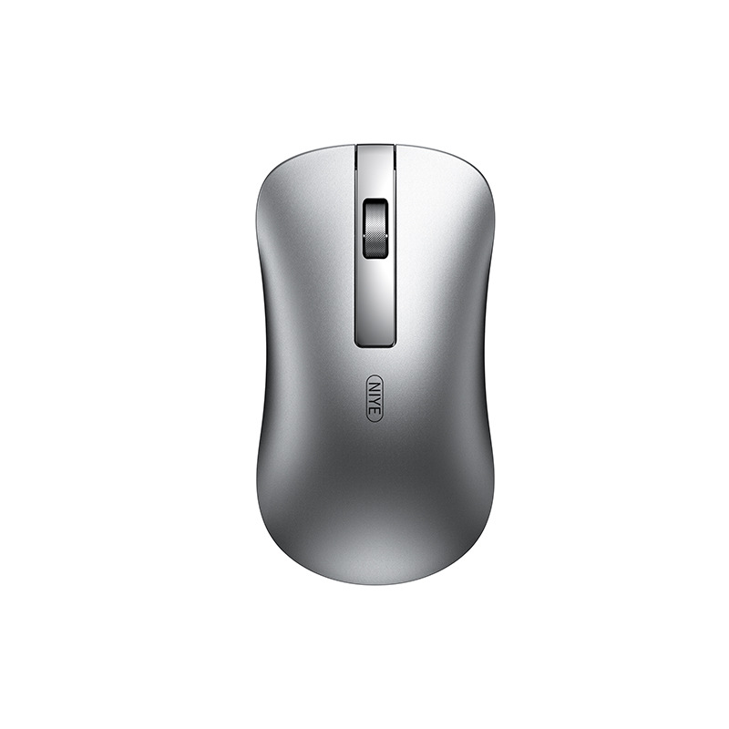 Cross-border aluminum alloy wireless mouse, rechargeable, silent thin notebook, desktop computer, wireless portable factory stock Item Picture