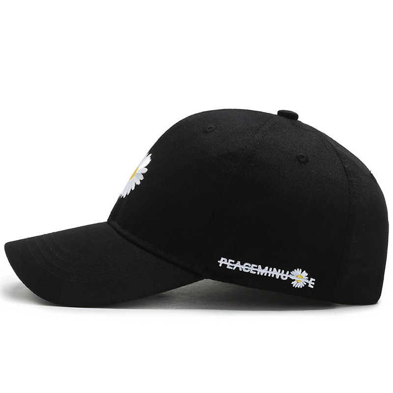 Hat Female Korean Version Of The Trend Brand Network Red Duck Hat Spring Summer Shade Outdoor Embroidered Small Daisy Men's Baseball Cap details Picture