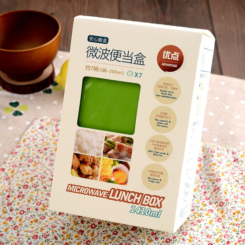 Bangduo - Double-layer plastic lunch box, microwave lunch box, three-compartment lunch box, student lunch box, Lunch box Application Scenario