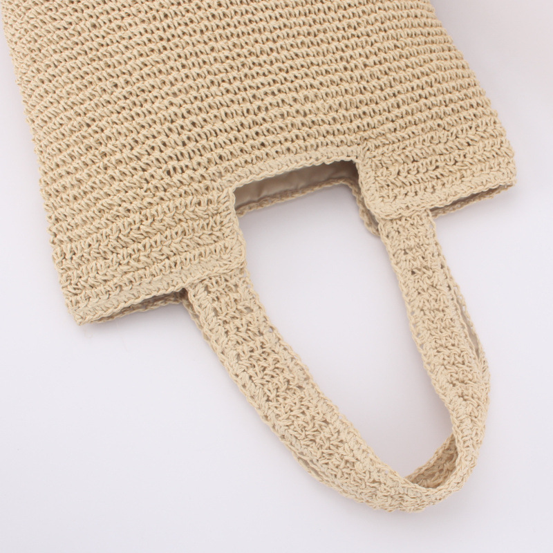 A Generation Of Fashion Simple Single Shoulder Straw Bag Mori Hand-Woven Bag Leisure All-In-One Large Capacity Beach Bag Application Scenario
