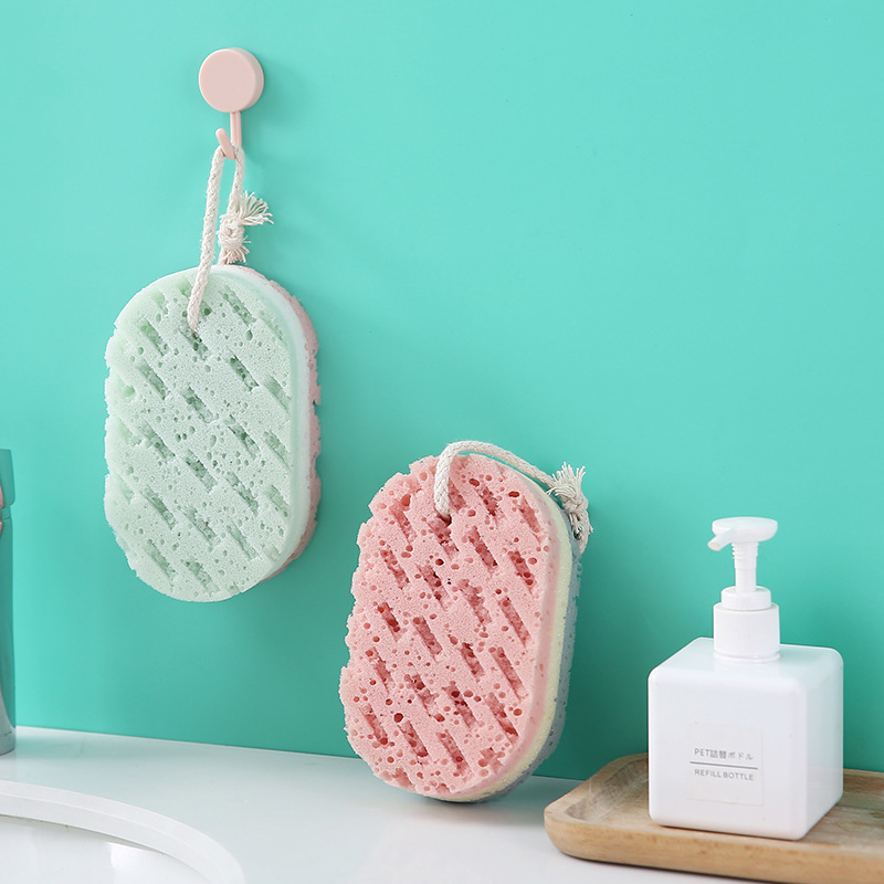 A200 Thickened Three-Color Bath Towel Bathroom Adult Bath Sponge Scrub Two-Sided Bath Scrub Exfoliating Bath Ball Bath Flower