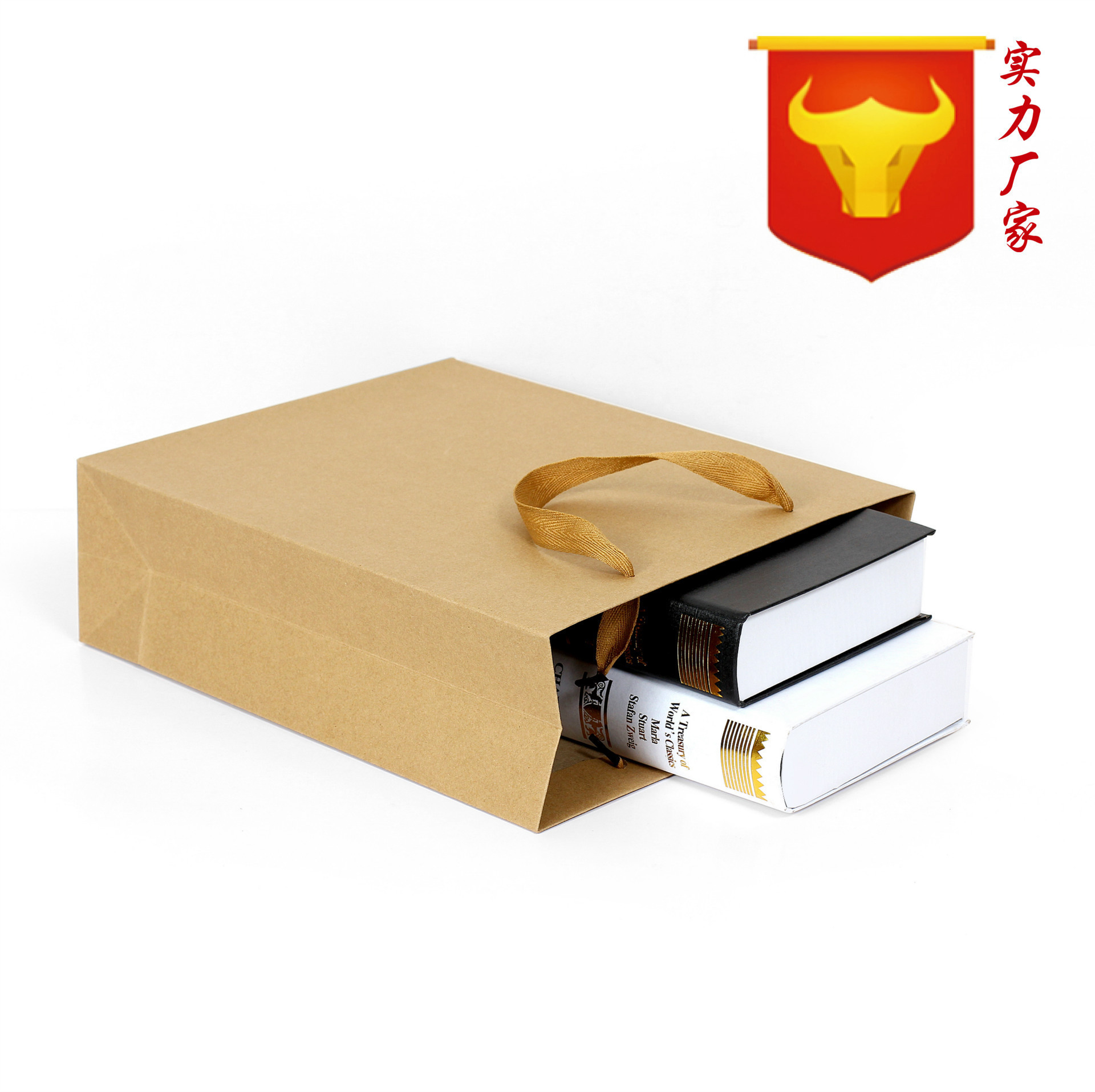 Paper bags, gift bags, clothing bags, shopping bags, handbags, kraft paper bags, in stock with logo printing Specification image