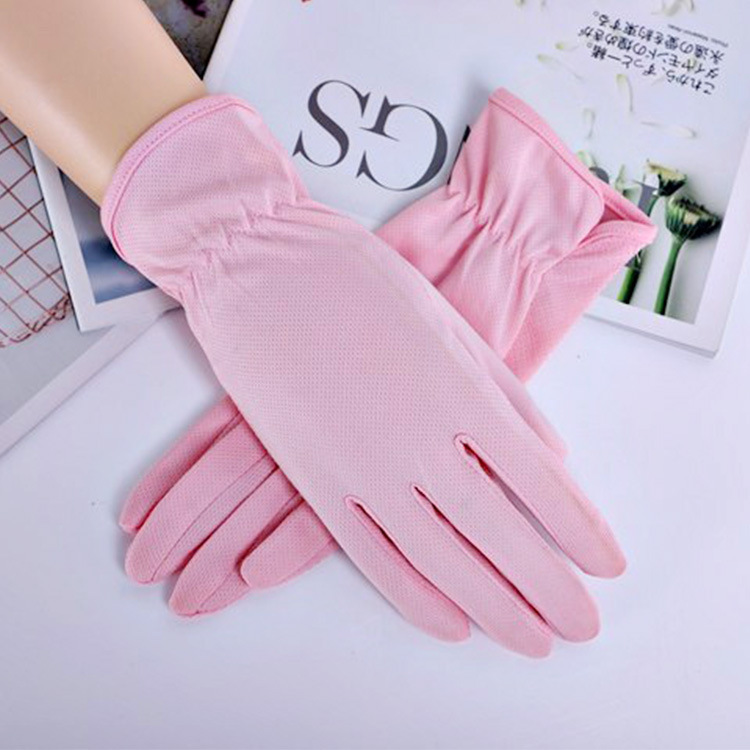 厂家直销新款8201女士工作涤纶抗菌骑车防紫外线防滑透气防晒手套