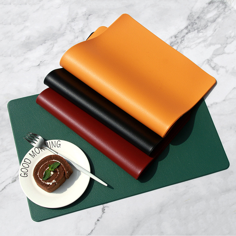 Cross-Border Nordic Style Leather Placemat Non-Slip Thermal Mat Table Mat Home Table Mat Waterproof Hotel Western Placemat Coaster Specification drawing