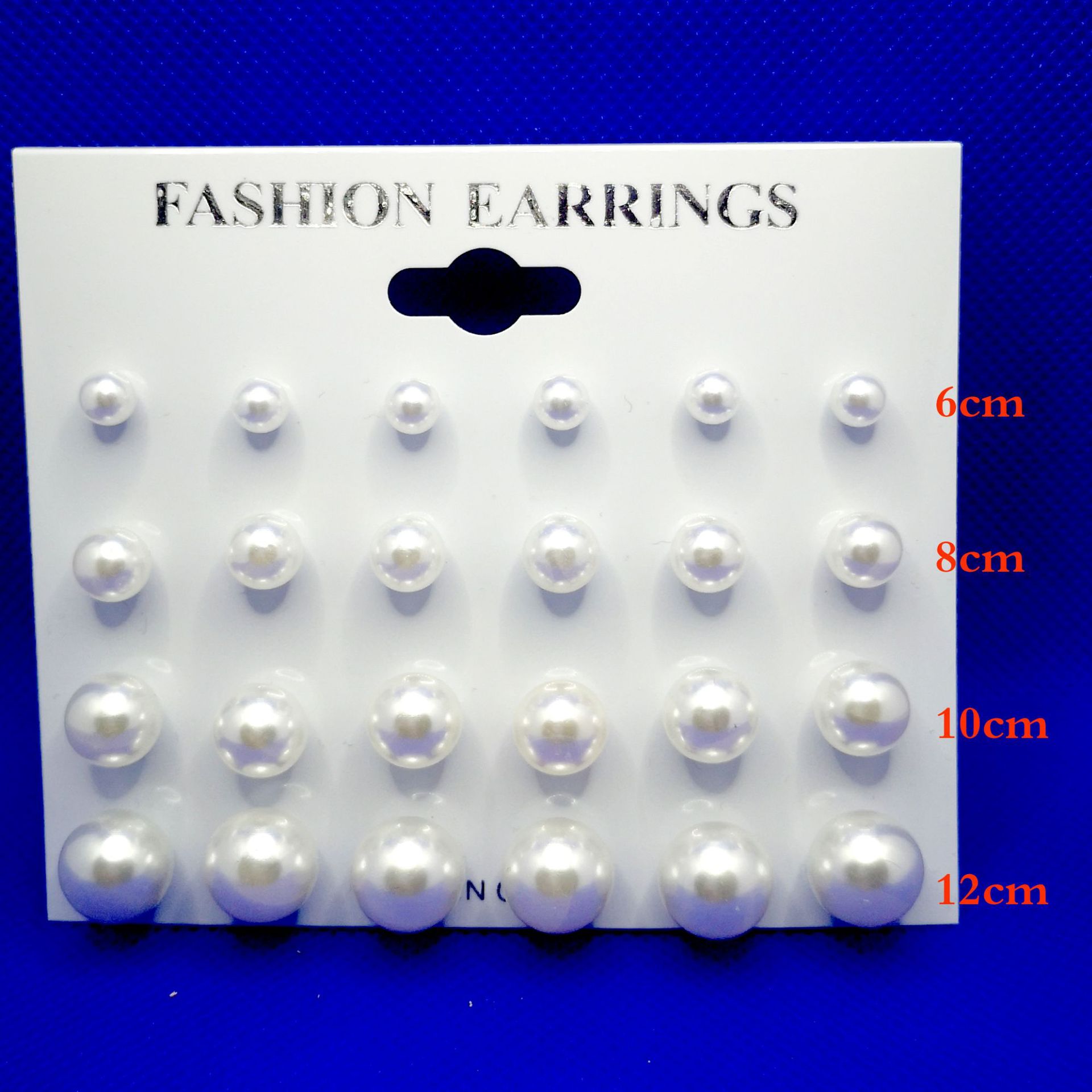 Pearl stud earrings, 12 pairs of stud earrings, high-gloss street stud earrings, pearl stud jewelry manufacturer wholesale Application Scenario