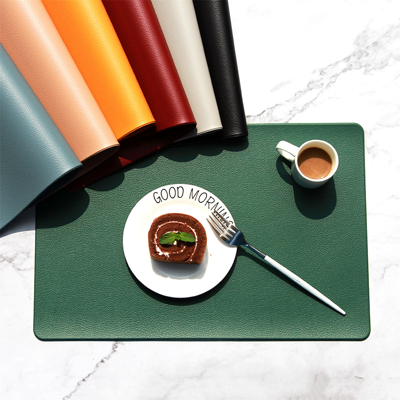 Cross-Border Nordic Style Leather Placemat Non-Slip Thermal Mat Table Mat Home Table Mat Waterproof Hotel Western Placemat Coaster details Picture