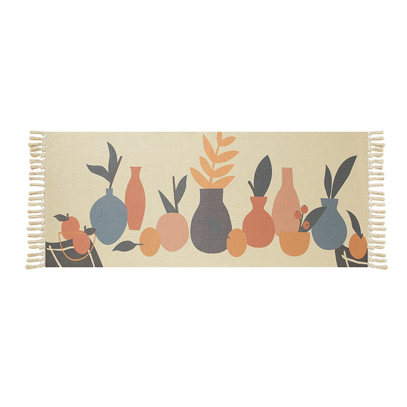 Cross-Border Amazon Cotton Mat Ethnic Wind Bed Mat Bedroom Living Room Decoration Carpet Non-Slip Mat Hand-Woven Item Picture