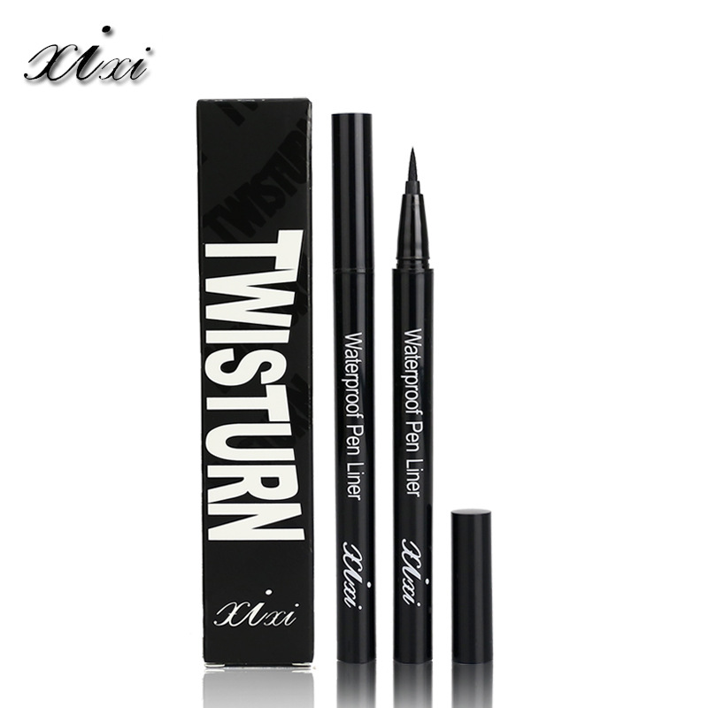 Xixi Eyeliner Waterproof And Sweat Resistant Extremely Fine Fiber Sponge Head Quick Drying Styling Novice Non-Smudging Light Brown Black Pen Item Picture