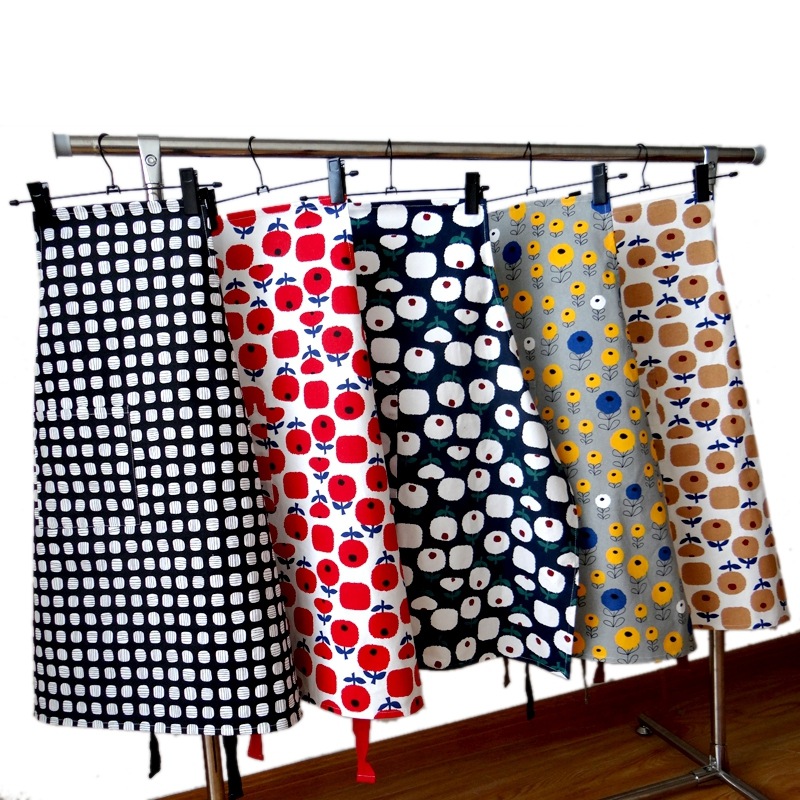 Apron Nordic Style Adult Apron Cotton Home Print Adult Apron Item Picture
