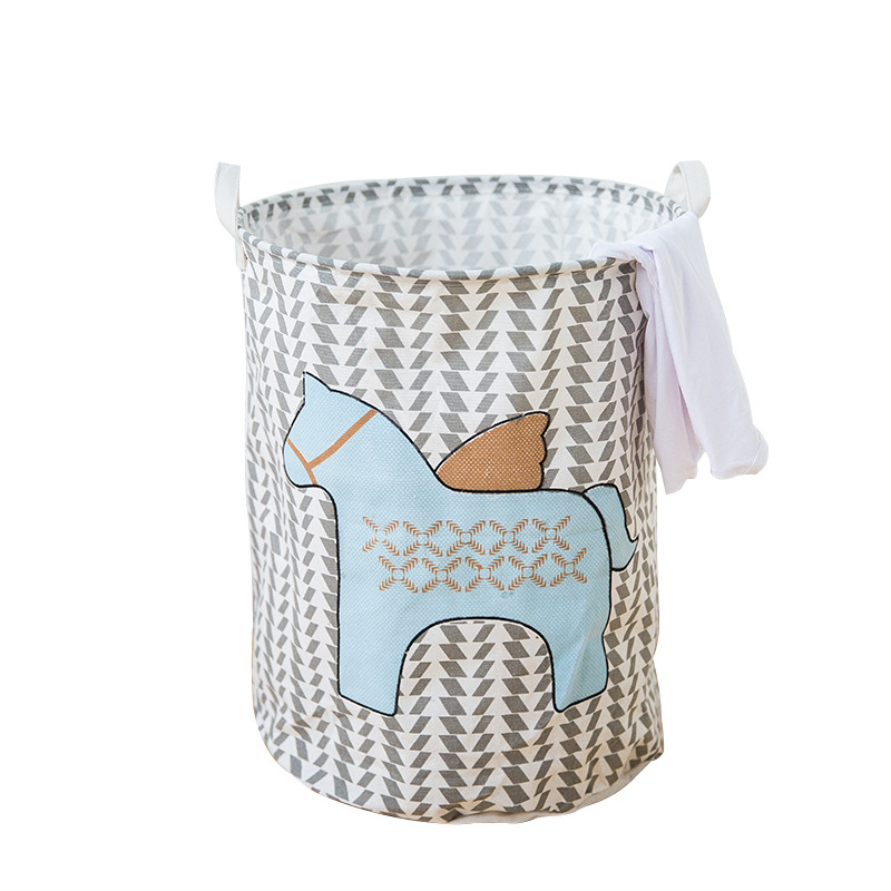 Manufacturer Zakka Cotton And Linen Household Storage Bucket Storage Box Picking Basket Storage Dirty Clothes Basket Clothes Basket Folding Item Picture
