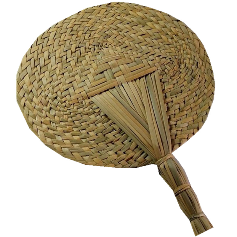 Stalk straw craft fan fan braided grass shade of cattail leaf fan hand banana stalk the old fan in summer Item Picture