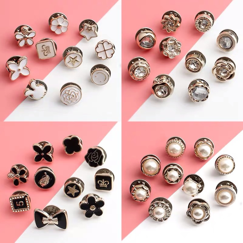 Anti-glare buckle, cute and high-end decoration for women, fixed neckline, clothes, pearl brooch, accessories, anti-glare brooch Application Scenario