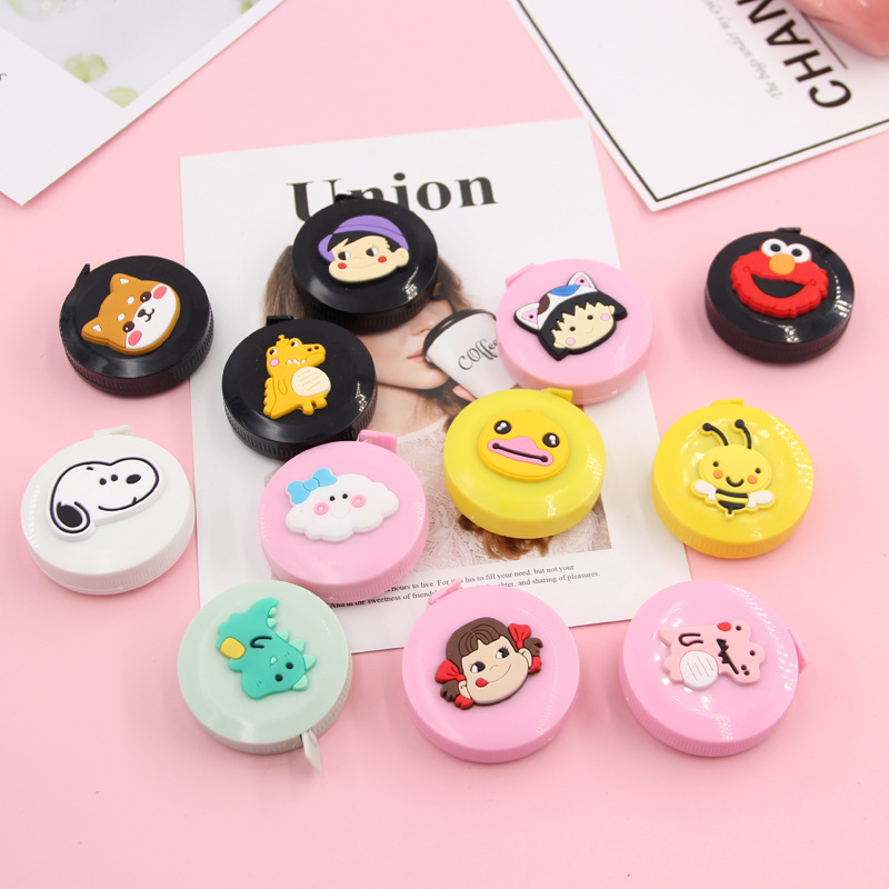 Cartoon tape measure cute small ruler soft ruler portable measurement of three 1.5 meters mini leather tape measure clothes waist