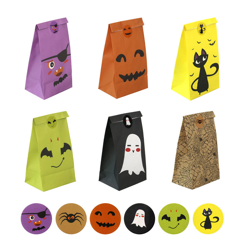 New type of disposable food oil-proof paper bags for Halloween party food packaging, wholesale from the original manufacturer
