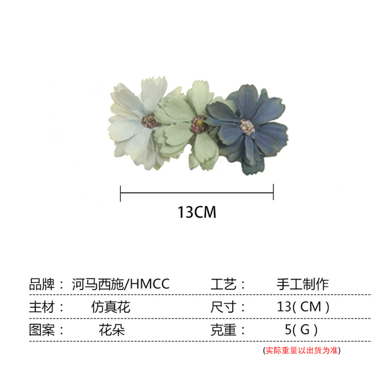 Factory Direct Korean Female Hairpin Side Clip Fine Mori Tie Fairy Headwear All Matching Flowers Summer Duck Bill In Stock details Picture