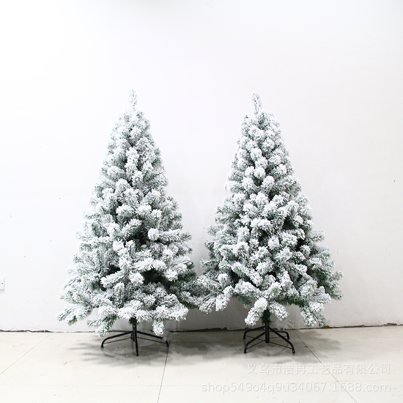 The Source Factory Directly Provides White Encrypted Snow Spray Simulation Snow Tree Creative Scene Decoration Hot Cross-Border Christmas Tree details Picture