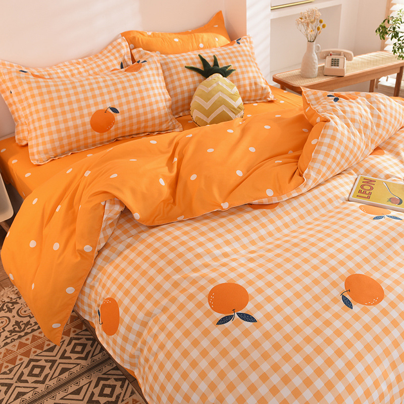 Wholesale 4-piece bed gift sets, home textile brushed 4-piece sets, 1.5-meter and 1.8-meter student daily necessities Specification image
