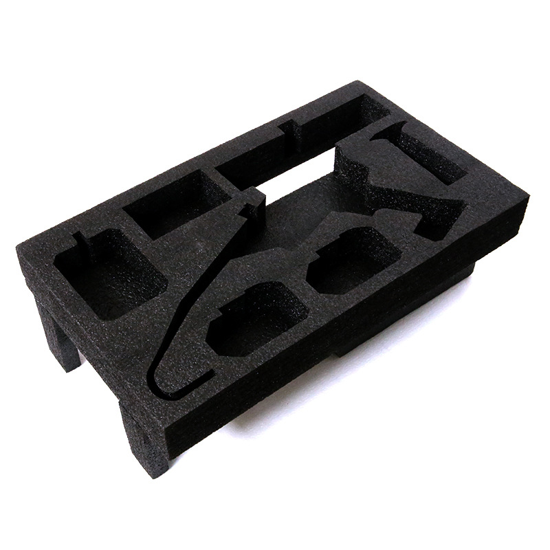 Custom-made shock absorption and cushioning inner lining for precision instruments, express packaging, epe black pearl cotton inner support wholesale details Picture