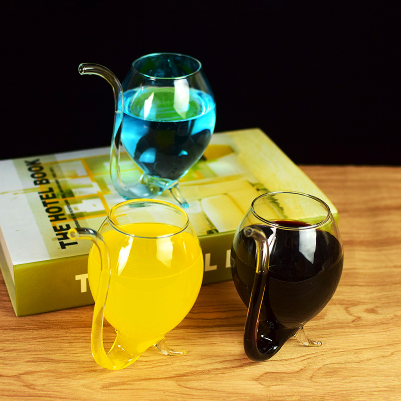 抖音同款欧美创意个性玻璃酒杯酒吧酒具红酒杯透明吸血鬼酒杯产品图