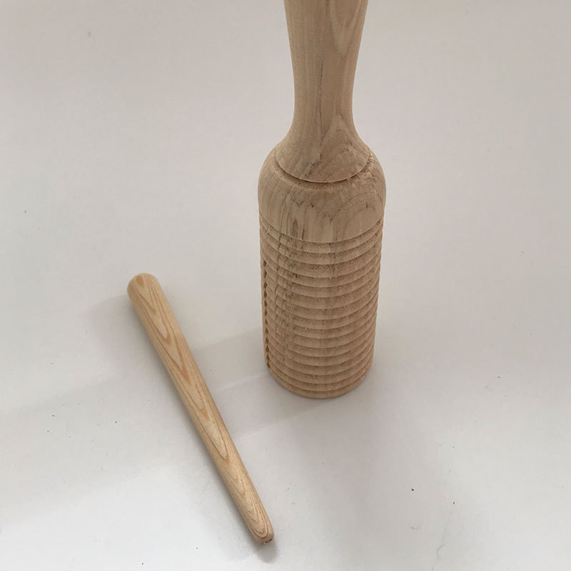 Orff instrument single rattle frogsound toy percussion instrument wooden rattle for kindergarten early education Specification drawing