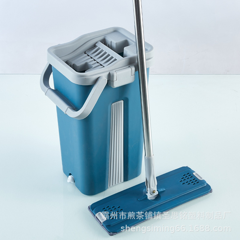 免手洗平板拖把拖把桶套装加厚家用木地板懒人旋转墩布一拖净批发0212