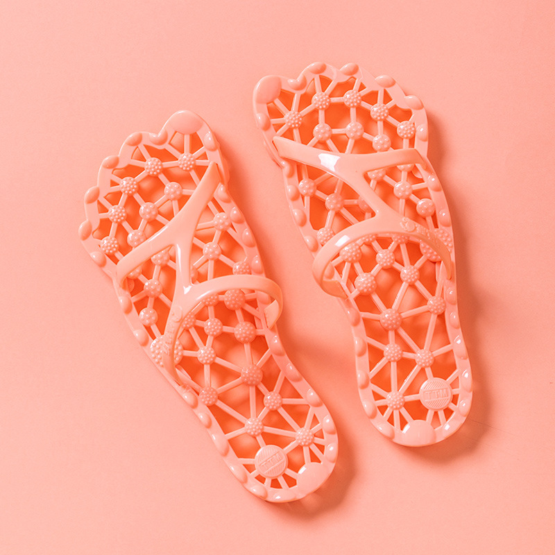 Red slippers for women, summer couples, massage women, outerwear 2019 new summer pvc acupressure support shoes, health care shoes details Picture