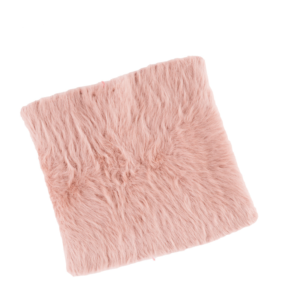 Real Rex Rabbit Bib Women's Autumn And Winter Set Thick Elastic Plush Scarf Warm Set Head Bib Foreign Trade Tail Single Clearance Item Picture