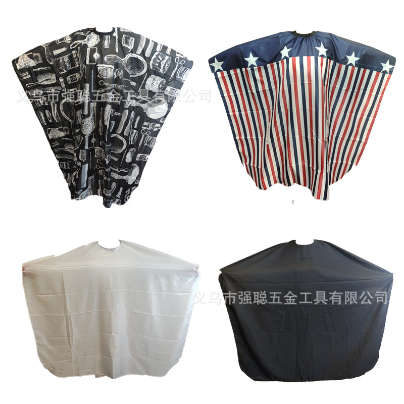 厂家批发理发围布成人焗油美发剪发围布花围布理发套装理发剪披肩