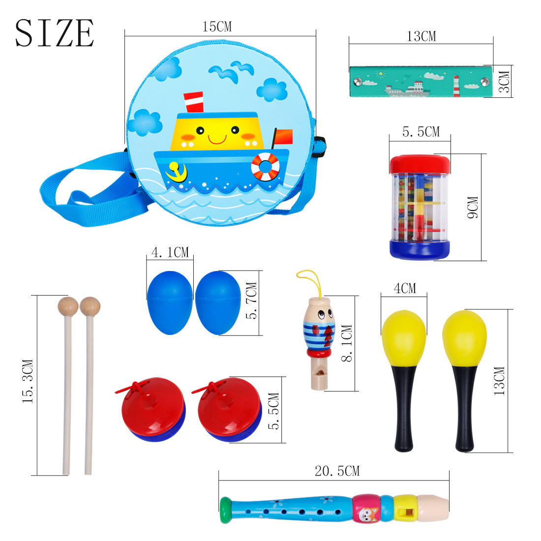 Orff Eight-Piece Orff Instrument Early Education Equipment Percussion Instrument Set Orff Wholesale A Large Number Of Stock Item Picture
