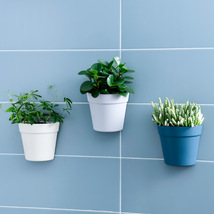 壁挂式塑料盆栽植物花盆创意墙壁阳台室内盆景半圆形小盆水培花盆