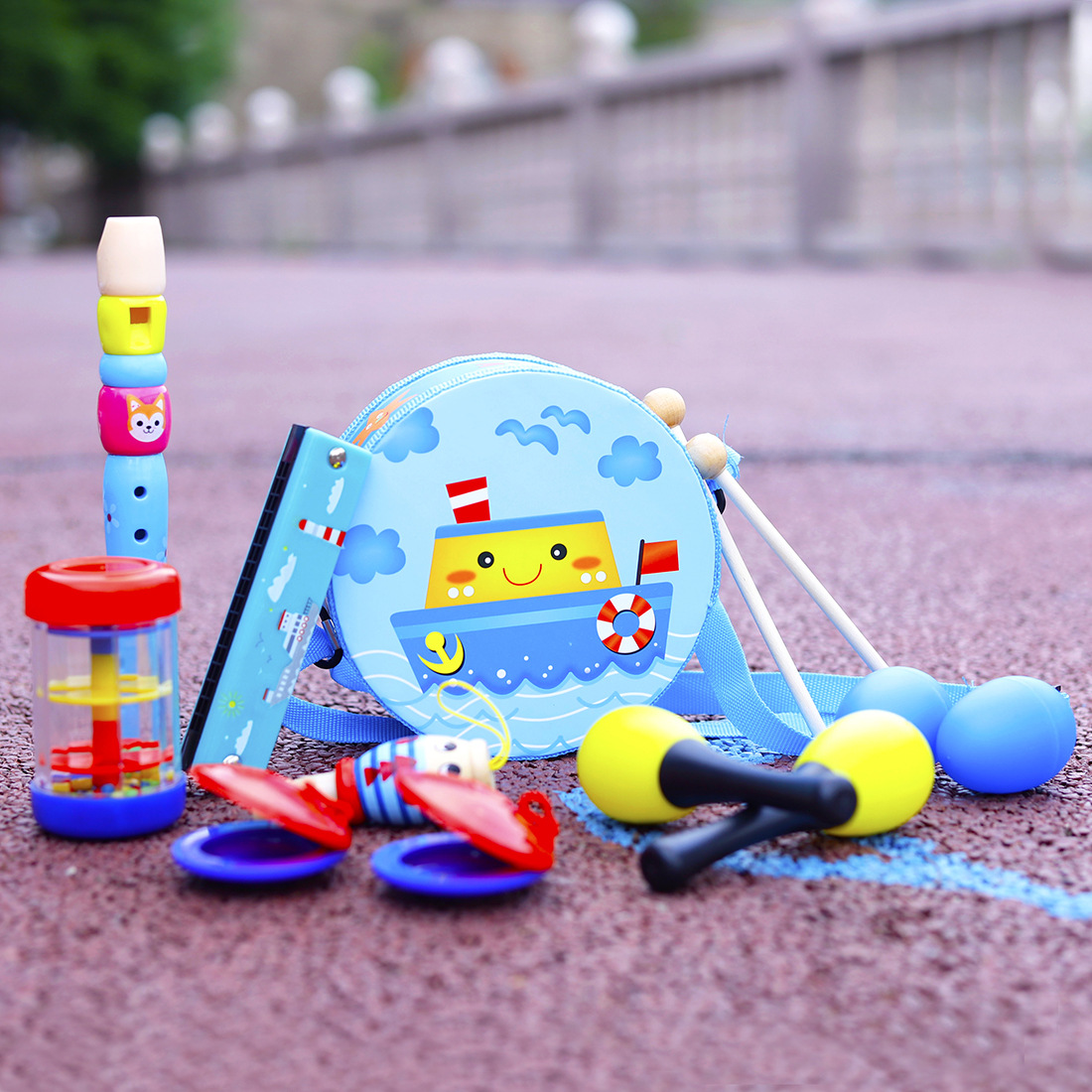 Orff Eight-Piece Orff Instrument Early Education Equipment Percussion Instrument Set Orff Wholesale A Large Number Of Stock Application Scenario