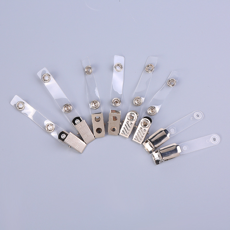 胸牌工作证夹子厂牌夹证件夹扣学生证胸卡夹金属铁卡扣夹加厚