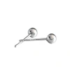 S925 sterling silver small round bead earrings for women's fashion, mini, compact and simple basic silver bean earrings, sent by the manufacturer Item Picture