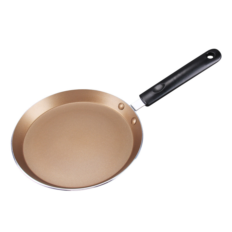 Non-stick, multi-layer crepe skin, tourmaline frying pan, induction cooker, household 6-inch and 8-inch aluminum alloy frying pan with open flame Item Picture