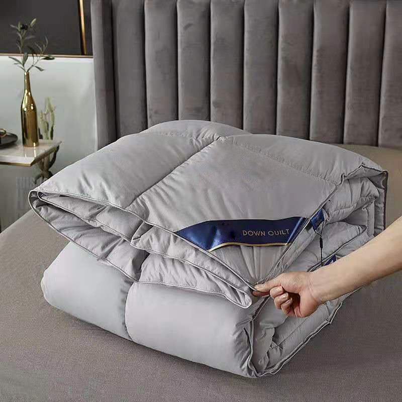 A hair substitute feather velvet cotton quilt, hotel thickened 8-pound winter quilt, silk cotton gift quilt, spring and autumn double quilt for homestay Specification image