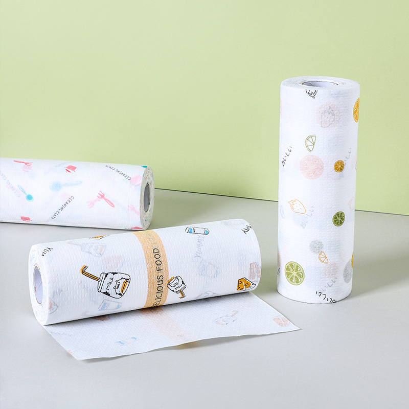 Lazy person's wet and dry cleaning cloth, household cleaning products, kitchen paper, special tissue paper, disposable dish cloth, absorbent Application Scenario